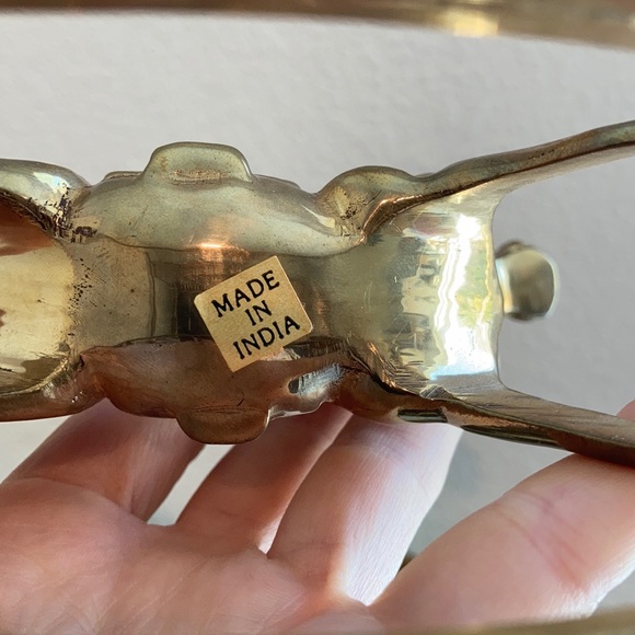 One Pair of Vintage Brass Rocking Horses - Picture 9 of 10